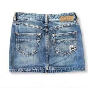 Vintage Distressed Diesel Light Blue Denim Skirt